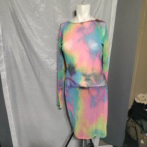 Sabora - Amazing Color Gradient Sheer Dress